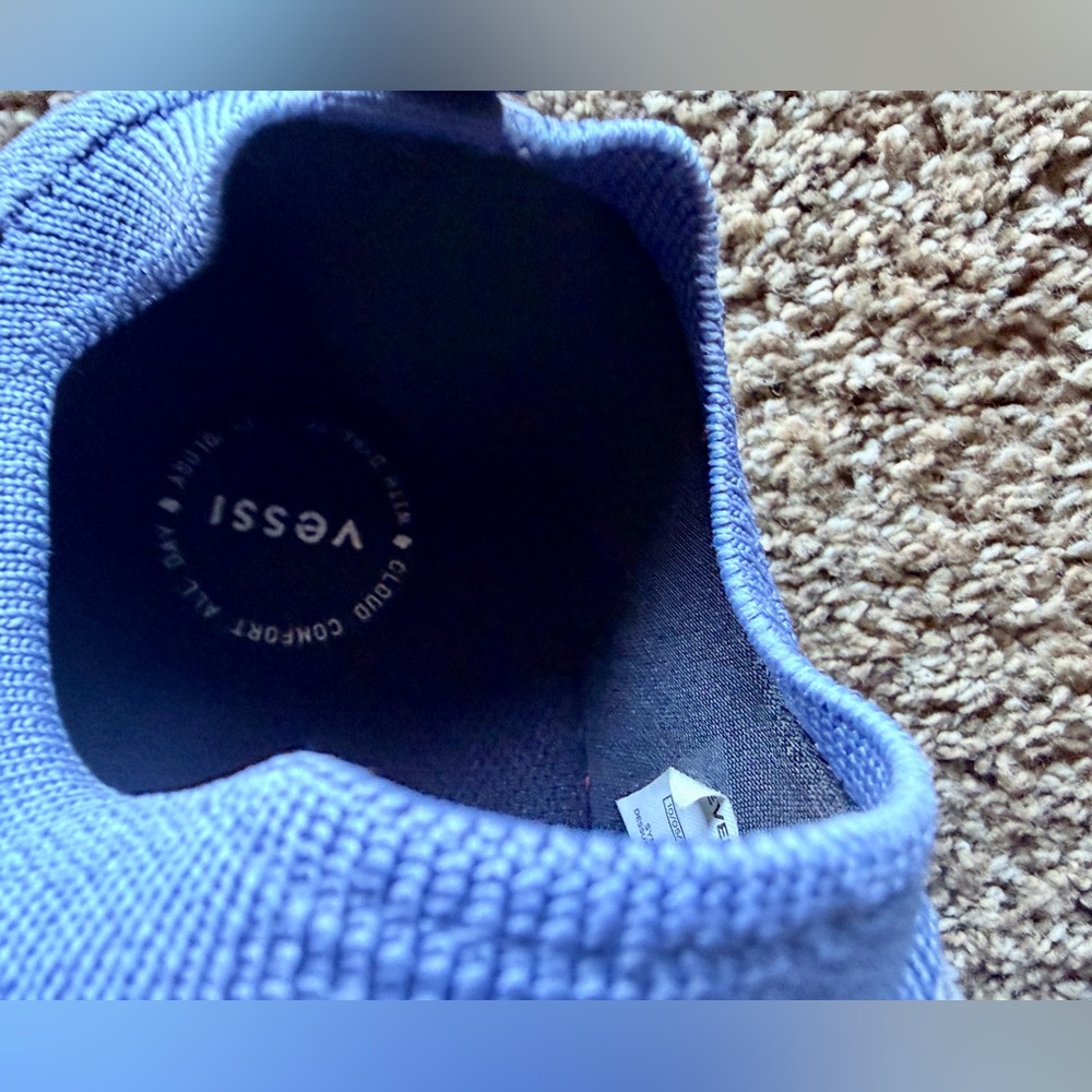 Vessi Everyday Move Mens Size 8 Shoes Sneakers Blue Knit - Picture 6 of 14